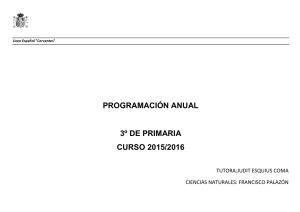 programación anual 3º de primaria curso 2015/2016