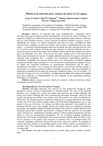 La produccin de carne vacuna en el Uruguay es de singular