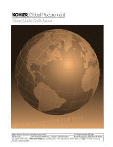 Título: Manual Global de Calidad de Proveedores N.º de documento