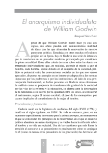 El anarquismo individualista de William Godwin - E