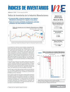 índices de inventarios - Instituto Nacional de Estadísticas