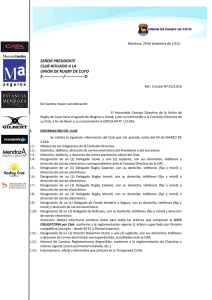 señor presidente club afiliado a la unión de rugby de cuyo s