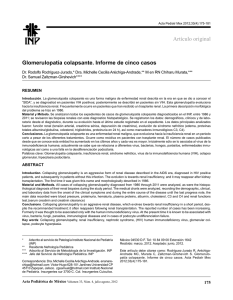 Glomerulopatía colapsante. Informe de cinco casos