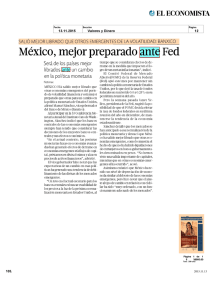 México mejor preparado ante Fed