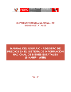 MANUAL DEL USUARIO - REGISTRO DE PREDIOS EN EL