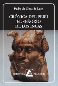 Pedro de Cieza de León CRÓNICA DEL PERÚ EL SEÑORÍO DE