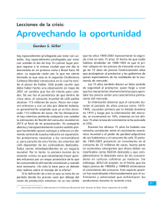 Lecciones de la Crisis: "Aprovechando la Oportunidad"