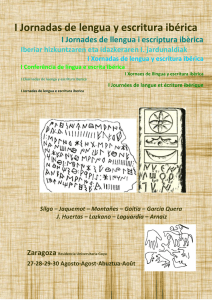 I Jornadas de lengua y escritura ibérica