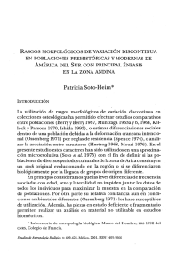RASGOS MORFOL&Oacute;GICOS DE VARIACI&Oacute;N DISCONTINUA EN