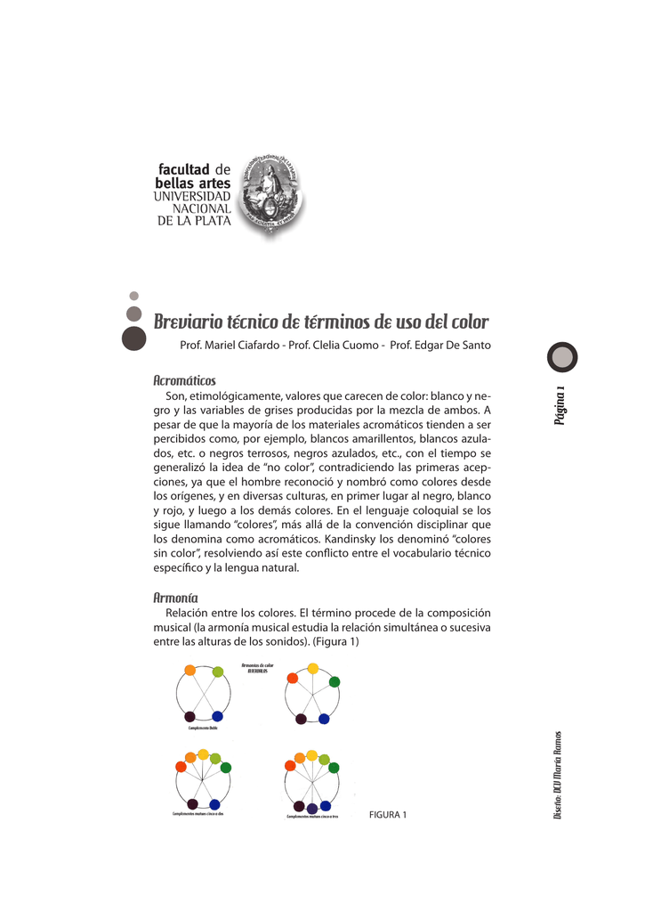 Breviario Técnico De Términos De Uso Del Color