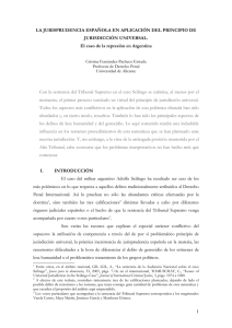 La jurisprudencia española en aplicación del principio de