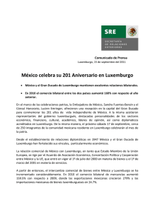 México celebra su 201 Aniversario en Luxemburgo
