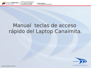 Manual teclas de acceso rápido del Laptop Canaimita.