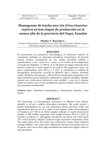 Hemograma de trucha arco iris (Oncorhynchus mykiss) en