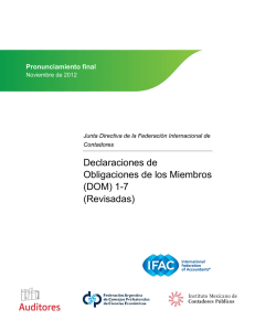 Declaraciones de Obligaciones de los Miembros (DOM)