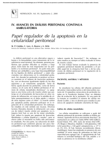 Papel regulador de la apoptosis en la celularidad peritoneal
