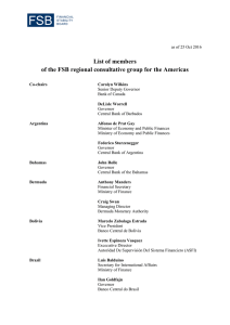 FSB non-member nominees to RCG Americas