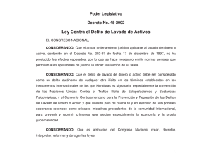 Ley Contra el Delito de Lavado de Activos