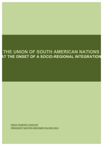 THE UNION OF SOUTH AMERICAN NATIONS