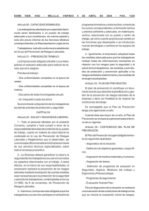 Artículo 30.- CAPACIDAD DISMINUIDA. Los trabajadores afectados