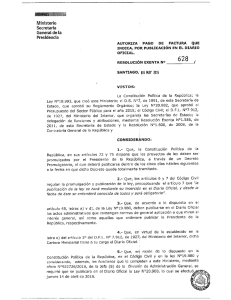 Page 1 inisterio Secretaría - General de la Presidencia AUToRIzA