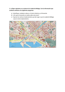 2. La figura siguiente es un plano de la ciudad de Málaga. Con la