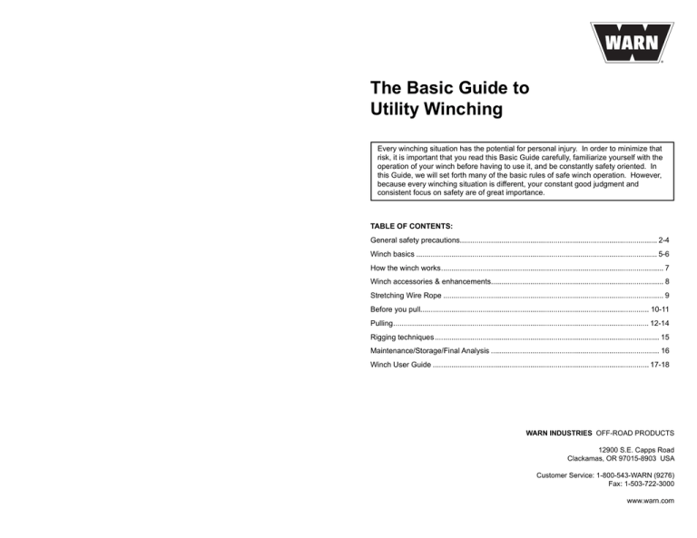 The Basic Guide to Utility Winching