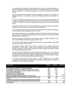Las estadísticas para la equidad de género representan un esfuerzo