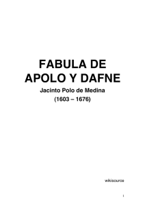Polo de Medina, Jacinto, FABULA DE APOLO Y DAFNE