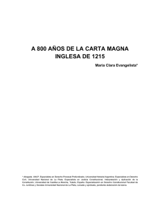 A 800 años de la Carta Magna Inglesa.