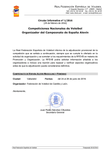 Competiciones Nacionales de Voleibol Organizador del