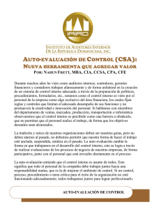 AUTO-EVALUACIÓN DE CONTROL (CSA):