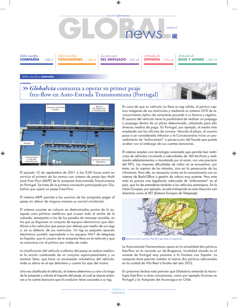 Globalvia comienza a operar su primer peaje free