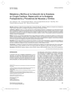 Metadona y Morfina en la Inducción de la Anestesia en