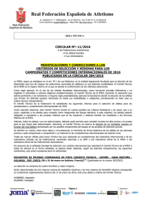Circular 11-2016 - Real Federaci&oacute;n Espa&ntilde;ola de Atletismo