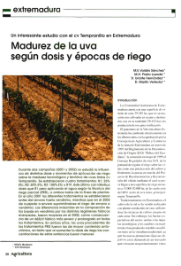 Madurez de la uva según dósis y épocas de riego (PDF