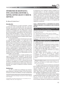 síndrome de respuesta inflamatoria sistémica, sepsis, sepsis grave y