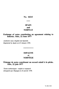 No. 16213 SPAIN and NORWAY Exchange of notes constituting an