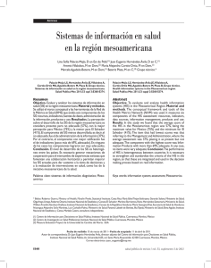 Sistemas de información en salud en la región mesoamericana