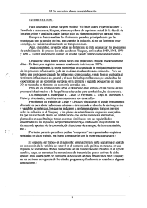 Page 1 El fin de cuatro planes de estabilización INTRODUCCION