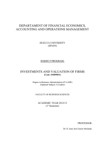 departament of financial economics, accounting and operations