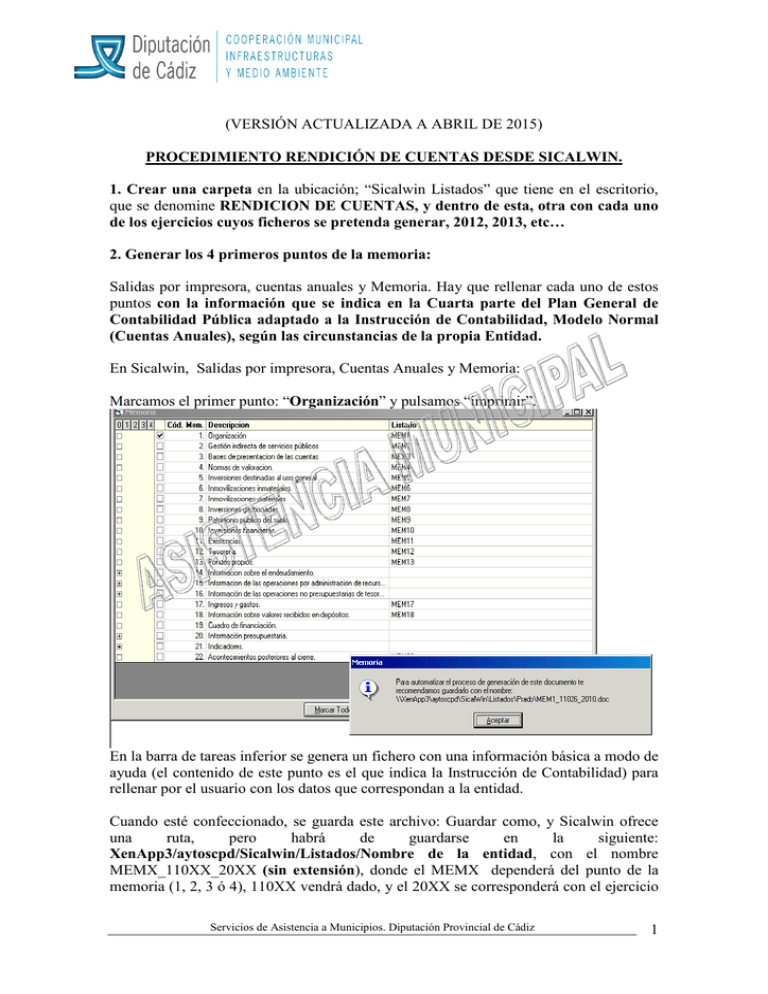 Guía Rendición De Cuentas Versión Octubre 2015