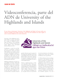 Videoconferencia, parte del ADN de University of the Highlands and
