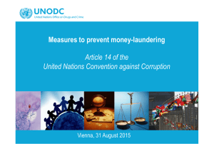 Measures to prevent money-laundering Article 14 of the United