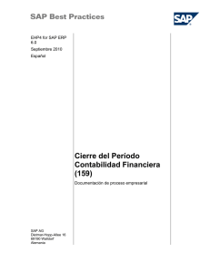 Cierre del Per&iacute;odo Contabilidad Financiera SAP Best Practices