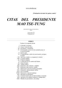 CITAS DEL PRESIDENTE MAO TSE-TUNG