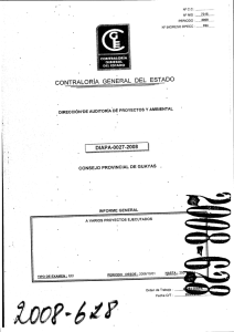 Informe Auditoria Varios Proyectos Ejecutados - 2006-10