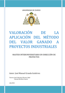 valoraci&oacute;n de la aplicaci&oacute;n del m&eacute;todo del valor ganado a proyectos