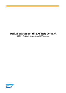 Manual Instructions for SAP Note 2031630