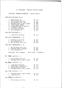 Lista faunística